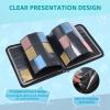 12 Pocket Trading Card Binder, 480 Pockets Trading Card Album, PU Leather Cover Cards Folder, Large Capacity Zipper Closure Cards Collection Album With Transparent Inner Page for Storage view 3