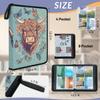 Kuquteed Highland Cattle Trading Card Binder 9 Pocket 900 Cards Holder Collector Album with 50 Removable Sleeves Toys Gifts for Boys Girls Cow Butterfly Flower Game Sports Cards view 3