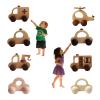 OKULLYSH 8PCS Wooden Toy Cars Set - Montessori Baby Toys for 1-3 Years, Wooden Cars for Toddlers, 1 Year Old Boy Gifts, Eco-Friendly Birthday Gifts for 1 Year Old Boy Girl view 1