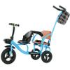 JIYIAN Kids'tricycle with Push Handle and Basket for 2-6 Years Old Child Steel Frame Beautiful Appearance Removable Handle and Fence Trike for Toddlers,Blue,Style 2 view 1