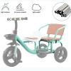 JIYIAN Kids'tricycle with Push Handle and Basket for 2-6 Years Old Child Steel Frame Beautiful Appearance Removable Handle and Fence Trike for Toddlers,Blue,Style 2 view 2