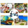 JIYIAN Kids'tricycle with Push Handle and Basket for 2-6 Years Old Child Steel Frame Beautiful Appearance Removable Handle and Fence Trike for Toddlers,Blue,Style 2 view 4