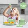 13 Pack Silicone Baby Feeding Set, BPA-Free Stainless Steel Toddler Feeding Supplies, Include Suction Plates, Baby Bowls, Silicone Fork & Spoon, and More, First Stage Baby Dish Set - 6+ Months view 2
