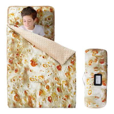 MORAIS Toddler Nap Mat with Removable Pillow and Blanket, 52" x 20" Lightweight and Soft Nap Mat for Preschool, Daycare, Travel Sleeping Mat Slumber Bag (Tortilla