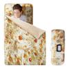 MORAIS Toddler Nap Mat with Removable Pillow and Blanket, 52" x 20" Lightweight and Soft Nap Mat for Preschool, Daycare, Travel Sleeping Mat Slumber Bag (Tortilla view 1