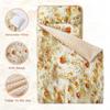 MORAIS Toddler Nap Mat with Removable Pillow and Blanket, 52" x 20" Lightweight and Soft Nap Mat for Preschool, Daycare, Travel Sleeping Mat Slumber Bag (Tortilla view 3