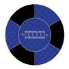 nuveti 24/31/47/55/63inch Round Poker Mat for Texas Holdem | Portable Poker Table Top with Art Deco Layout Print 6-8 Player Game Layout Mat to Play Cards, Poker Games, Blackjack, Casino view 1