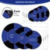 nuveti 24/31/47/55/63inch Round Poker Mat for Texas Holdem | Portable Poker Table Top with Art Deco Layout Print 6-8 Player Game Layout Mat to Play Cards, Poker Games, Blackjack, Casino view 2