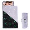 MORAIS Toddler Nap Mat with Removable Pillow and Blanket, Glow in The Dark 52" x 20" Lightweight and Soft Nap Mat for Preschool, Daycare (Star) view 1