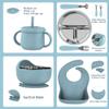 13 Pack Silicone Baby Feeding Set, BPA-Free Stainless Steel Toddler Feeding Supplies, Include Suction Plates, Baby Bowls, Silicone Fork & Spoon, and More, First Stage Baby Dish Set - 6+ Months view 3