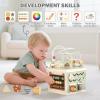 Joyreal Wooden Activity Cube - 11-in-1 Montessori Toys for 1+ Year Old Boys & Girls, Early Developmental Learning Toys for Toddlers and Kids, Ideal 1st Birthday Gift Toys for Baby(Animal Theme) view 4