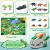 ROSEORGUN Dinosaur Toys for Kids 3-5, 12 Realistic Dinosaur Figures with a Detachable Dino Head for Scenes, Map & Transport Truck, Educational Gift Set for Boys and Girls Ages 3+ view 3