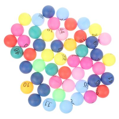 TOYANDONA 50-Count Colorful Raffle Balls for Lottery Games High Elasticity Plastic Party Game Props Numbered 1-50 for Party Activities and Events