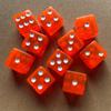10x Six Sided RED16mm Acrylic Transparent Straight Corner Dice Role Playing Game view 1