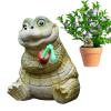 Animal Statues - Tiny Cute Resin Alligator Garden Statue - Garden Sculptures for Desktop Family Son Daughter Boys Girls Patio Backyard Friends Parties view 1