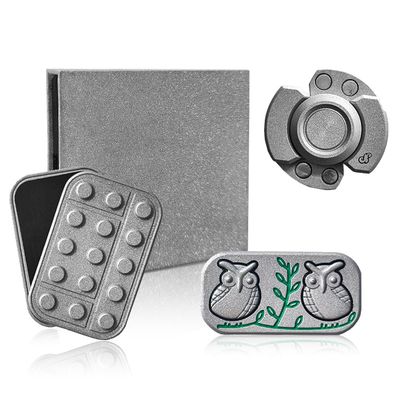 3 PCS Fidget Toys Adults Set, Metal Fidget Slider Magnetic EDC Haptic Fidget Toys for Adults, Stress Anxiety Relief, Enhanced Focus, Gift for Boyfriend, Husband and Father (Silver)