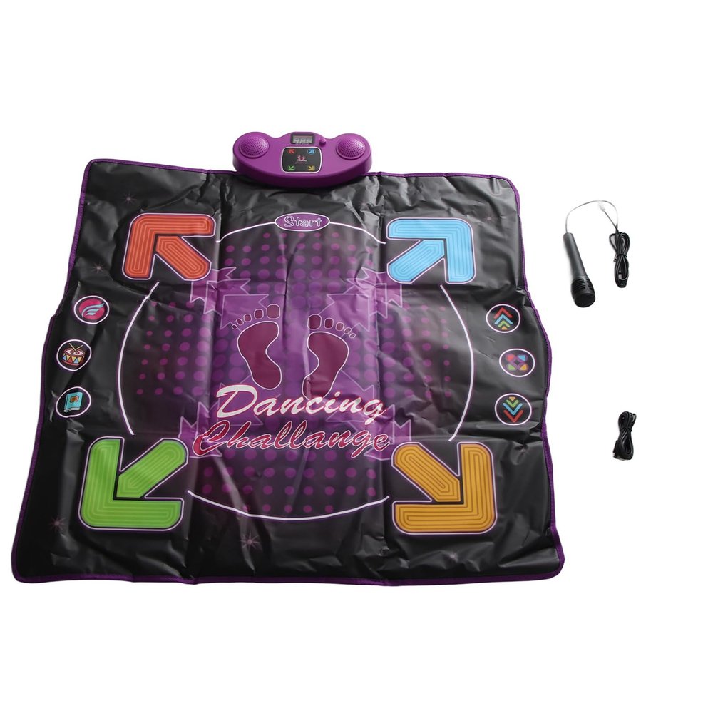 Vomeko Eletronic Dance Pad with Microphone, Dance Mixer Rhythm Step PlayMat,4 Game Modes Various Music Prevent Slip Improve Coordination Dancing Mat for Kids