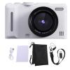 4K Digital Camera, 48MP Autofocus Compact Portable Video Recorder Vlog Camera with 3 Inch 180 Flip Screen, 18X Zoom Flash Anti Shake, for Kids Boys Girls (White) view 1