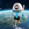Hisxrcal Rocket with Cardboard Box Model, Space Birthday Party Supplies, Space Birthday Decoration for Kids, Rocket view 3
