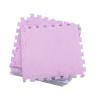 10pcs Plush Puzzle Floor Foam Mat Tiles Fluffy Cuttable Non Slip Interlocking Carpet Tiles (Purple) view 3