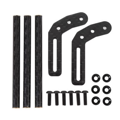 Alomejor RC Car Front Bumper, 75mm Wide Black Bumper with Arched Approach Angle for SCX10 LCG 1/10 Scale RC Crawler Rock Crawling Upgrad