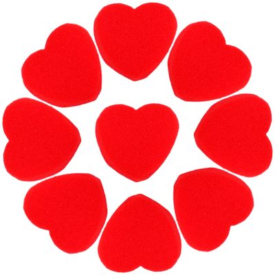 Cabilock 20 Pairs Magician Hearts Props Small Red Foam Sponge Heart for Stage Tricks Interactive Close Up Performance Creative Entertainment and Family Fun