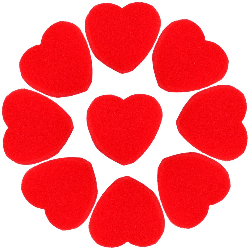 Cabilock 20 Pairs Magician Hearts Props Small Red Foam Sponge Heart for Stage Tricks Interactive Close Up Performance Creative Entertainment and Family Fun