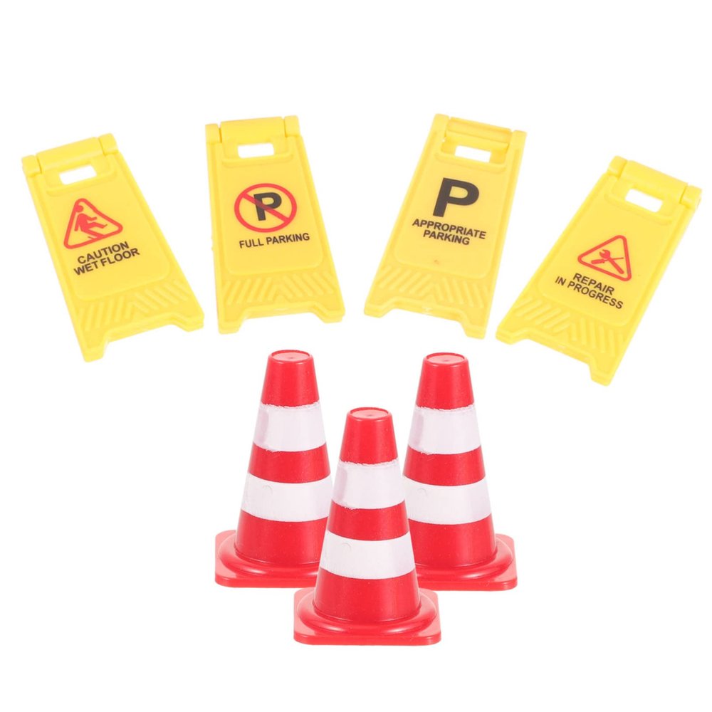 ERINGOGO 1 Set Traffic Road Sign and Construction Scene for Educational Traffic Safety Models for Classroom and Playtime Learning