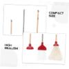 ERINGOGO 1 Set Dollhouse Mini Cleaning Set Broom Mop Toilet Plunger Realistic Bathroom Accessories for Miniature Home Decor for Dolls House Enthusiasts view 3