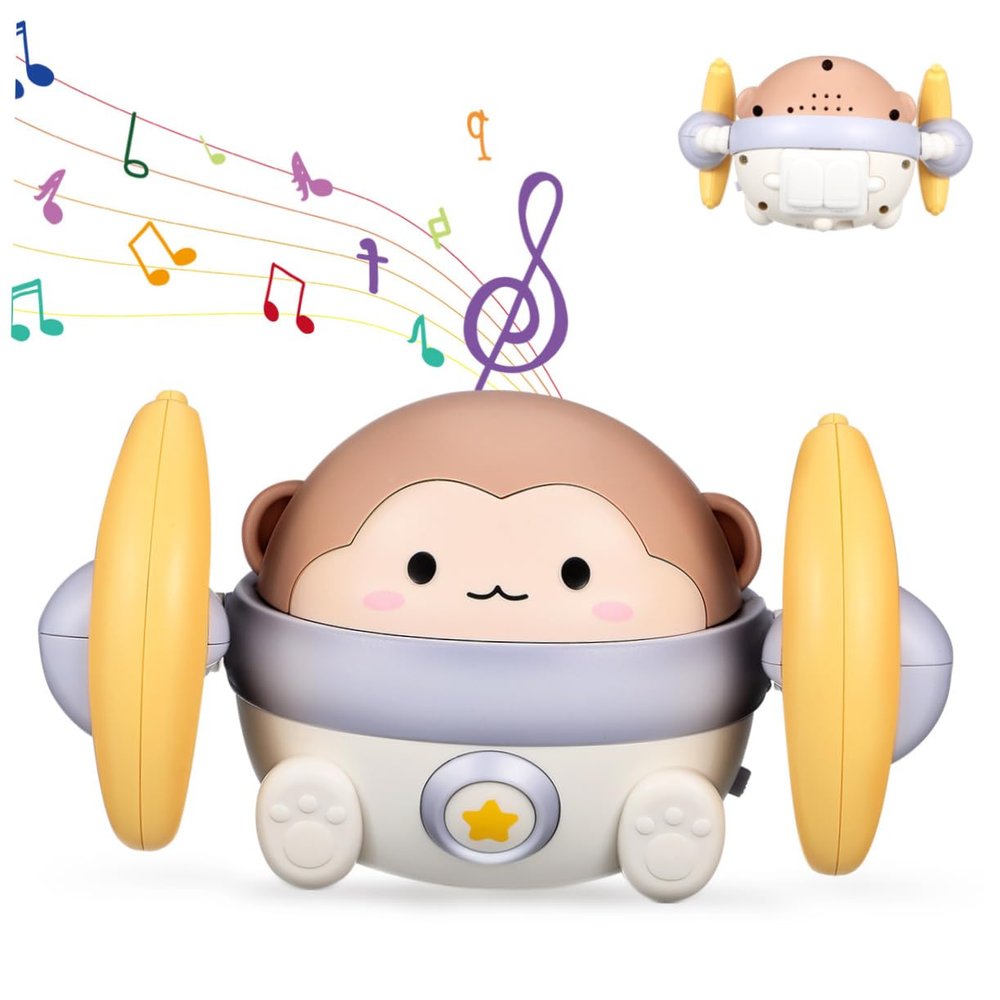 Alasum Electric Crawling for Light Up Musical Monkey with Interactive Sounds Engaging Crawling Guidance Promotes Physical Activity and Motor Skills Development