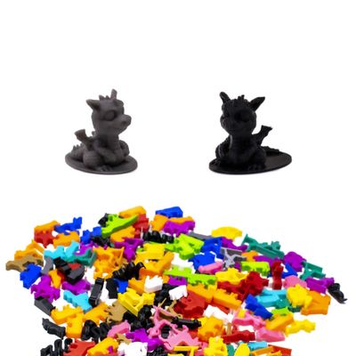 BoardGameSet 25PCS Dragon Figures - Ferrumor | Board Game Pieces Accessories Miniatures, DarkGreen