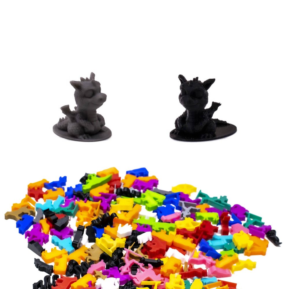 BoardGameSet 25PCS Dragon Figures - Ferrumor | Board Game Pieces Accessories Miniatures, DarkGreen