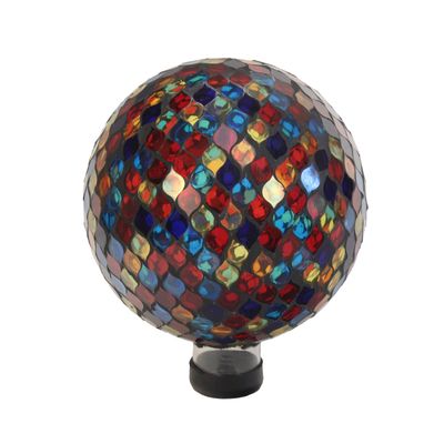 Echo Valley 8294 Multicolor Mosaic Gazing Globe Outdoor Dcor for Lawns and Gardens, 10 inches
