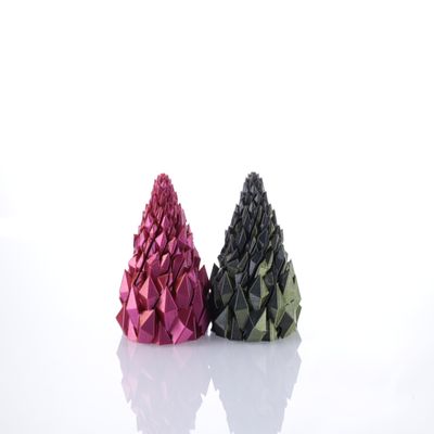 2 Pack Impossible Cone,Spiral Cone Fidget Toys - Christmas Pine Cone Design with 2-Tier Stackable Spirals,3D Printed Desk Decor for Anxiety Relief, Cool Office Gift Set for Adults&Kids