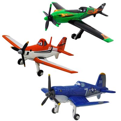 3 Pack Movie Planes No. 7 Dusty Skipper and No. 13 Ripslinger Metal Diecast Airplane Toy, Best Gift for Kids and Collectors (Dusty Ripslinger Skipper)
