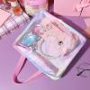 Gatuida Miniature Doll Clothes Storage Bag, Portable Unicorn Doll Accessories Pouch Tote Bag with Handle for Dollhouse Decoration, 9.64 x 8.66 x 3.14 Inch view 4