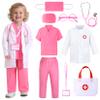LIMIROLER Doctor Costume for Girls Kids Doctors Play Set Toddler Doctor Dress up Clothes for Halloween, Career Day Role Play Gift Set for Girls 3-6 Years Old view 1