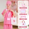 LIMIROLER Doctor Costume for Girls Kids Doctors Play Set Toddler Doctor Dress up Clothes for Halloween, Career Day Role Play Gift Set for Girls 3-6 Years Old view 4