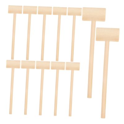 VOSAREA 12Pcs Mini Mallet for Safe Gavel Hammer for Boys and Solid Wood Construction Montessori Promotes and Coordination