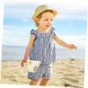 Toddmomy Little Girls Beach Crossbody Bag: Chic Woven Purse for Kids - Adorable Summer Beach Shoulder Bag with Flowers for Summer Vacations view 3