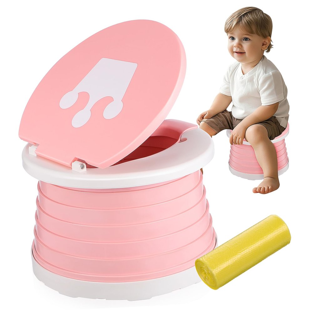 1 Set Foldable Travel Potty Seat for Portable Toilet Collapsible Design for Camping Home Use Engaging Supports Independence