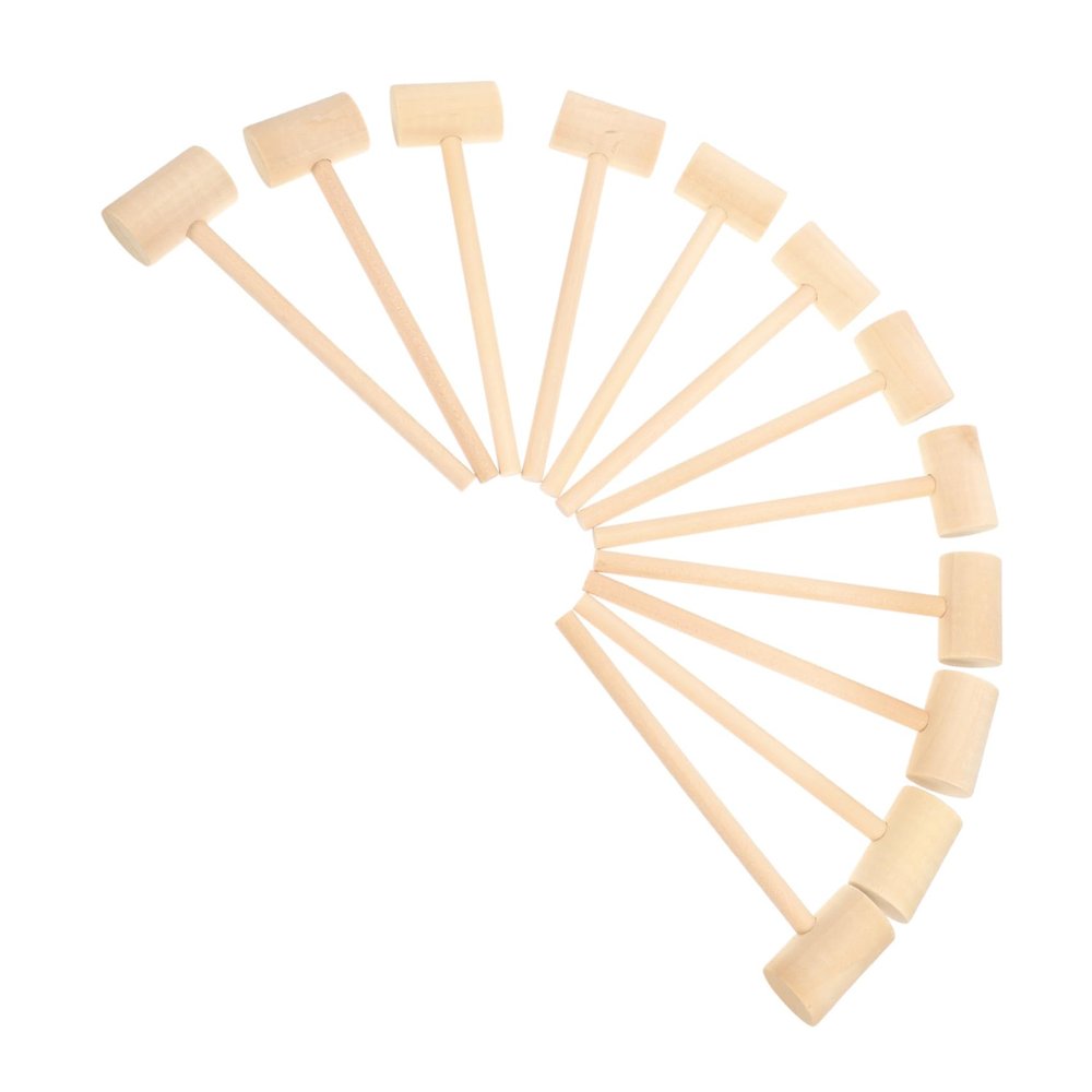 GALPADA 12pcs Mini Wood Mallet Toy for Boy Girl Gavel Toy for Boys Girls Safe Solid Wood Design to Enhance Coordination Dexterity Fun Pretend Play Hammer