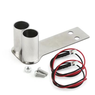 for Axial for SCX10 90047 for Traxxas 1/10 1PCS Stainless Steel Exhaust Pipe Modified with Light Upgrade Part RC Drift Car Model Accessories Rc Car Headlamps Lights(C Light)