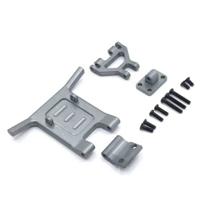 YTRHBV RC Car Accessories for Wltoys 124016 124019 RC Remote Control for Model Car for Buggy DIY Aluminum Alloy Front Guard Bumper Accessories Parts(Gray)