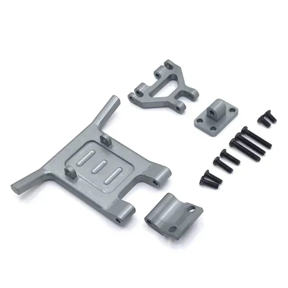 YTRHBV RC Car Accessories for Wltoys 124016 124019 RC Remote Control for Model Car for Buggy DIY Aluminum Alloy Front Guard Bumper Accessories Parts(Gray)