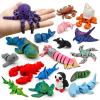 CHolic 3D Printed Animal Figures Set, 18Pcs 3D Printed Toys, Ocean Animal Figurines Toys, Fidget Articulated Flexible Toy for Party Favors Birthday Gifts Office Desktop Home Decoration view 1