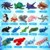 CHolic 3D Printed Animal Figures Set, 18Pcs 3D Printed Toys, Ocean Animal Figurines Toys, Fidget Articulated Flexible Toy for Party Favors Birthday Gifts Office Desktop Home Decoration view 2