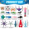 CHolic 3D Printed Animal Figures Set, 18Pcs 3D Printed Toys, Ocean Animal Figurines Toys, Fidget Articulated Flexible Toy for Party Favors Birthday Gifts Office Desktop Home Decoration view 3