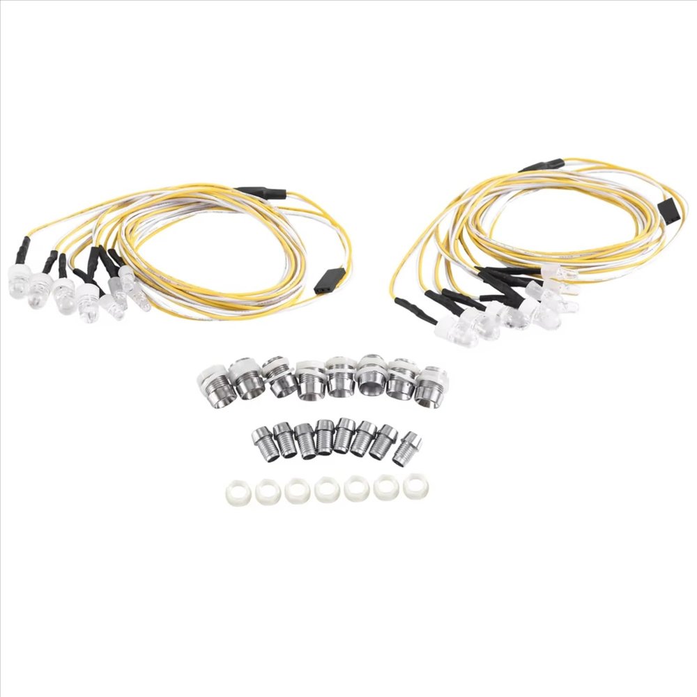 for 1/10 2PCS 8mm 5mm RC Acce Ssory Lights Model Drift Car Vehicle White Red and Yellow Upgrade Accessories Replacement Parts Rc Car Headlamps Lights