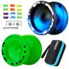 MAGICYOYO V3 & K3 Yoyo Pack, Metal & Plastic Responsive Yoyo for Kids 8-12, Unresponsive Yo Yos for Adults, Pro Yo-yo Pack for Beginners & Advanced Players, Butterfly Yo Yo with Complete Accessory Kit view 1